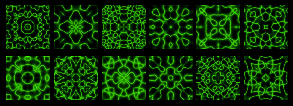 音響共鳴での周波数による砂の模様　クラドニ図形